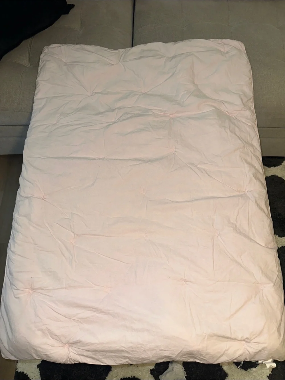 Pottery Barn Kids Pink and GrayToddler Ballerina Comforter
